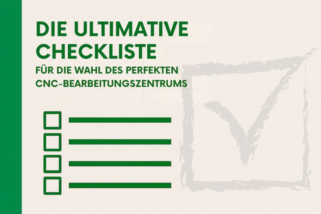 Die ultimative Checkliste für die wahl des perfekten cnc-bearbeitungszentrums