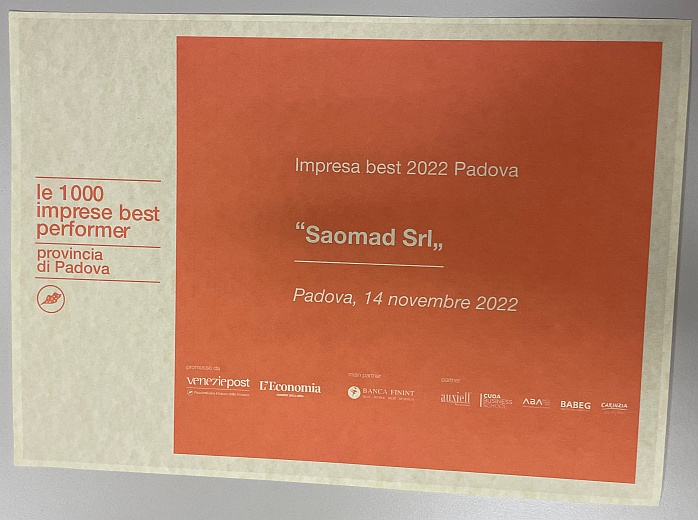 Saomad tra le 1.000 imprese Best Performer di Padova - 6